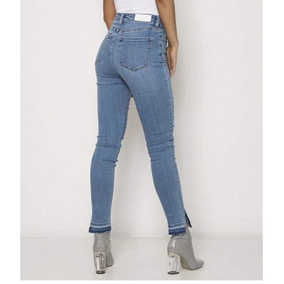 𝅺Neon Blonde Bombshell High Rise Skinny Jeans - Picture 2 of 11